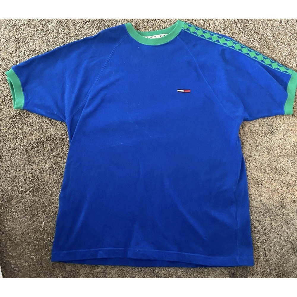 Vintage Tommy Jeans. Hilfiger. Shirt Medium Blue